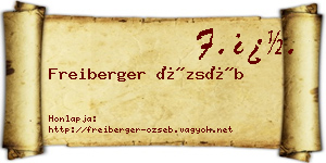 Freiberger Özséb névjegykártya