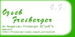 ozseb freiberger business card